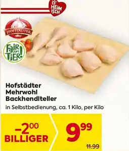 Billa Hofstädter Mehrwohl Backhenditeller Angebot