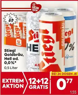 Billa Stiegl Goldbräu, Hell od. 0,0% Angebot