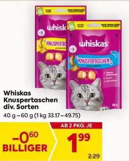 Billa Whiskas Knuspertaschen Angebot