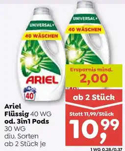 ADEG ARIEL Flüssig 40 WG od. 3in1 Pods Angebot