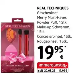 dm REAL TECHNIQUES Geschenkset Merry Must-Haves Powder Puff, 1 Stk. Make-up Schwamm, 1 Stk. Angebot