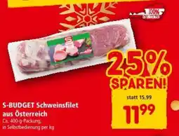 Interspar S-BUDGET Schweinsfilet Angebot