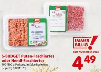 Interspar S-BUDGET Puten-Faschiertes oder Hendl-Faschiertes Angebot