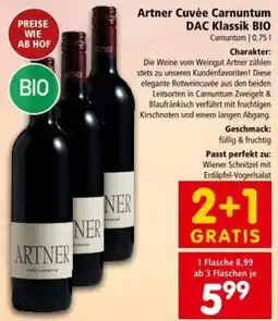 Interspar Artner Cuvée Carnuntum DAC Klassik BIO Angebot