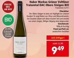 Interspar Huber Markus Grüner Veltliner Traisental DAC Obere Steigen BIO Angebot