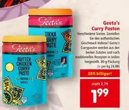 Interspar Geeta's Curry Pasten Angebot