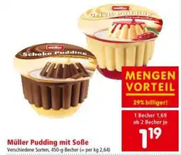 Interspar Müller Pudding mit Soße Angebot