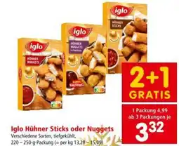 Interspar Iglo Hühner Sticks oder Nuggets Angebot