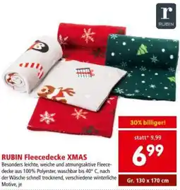 Interspar RUBIN Fleecedecke XMAS Angebot