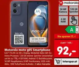 Interspar Motorola moto g05 Smartphone Angebot