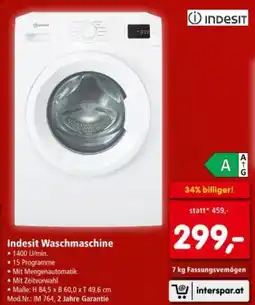 Interspar Indesit Waschmaschine Angebot
