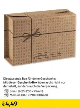 Post Geschenk-Box Angebot