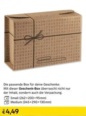 Post Geschenk-Box Angebot