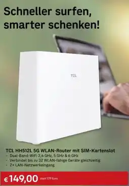 Post TCL HH512L 5G WLAN-Router mit SIM-Kartenslot Angebot