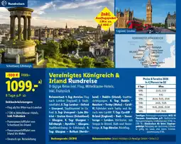 Lidl Reisen Vereinigtes Königreich & Irland Rundreise Angebot