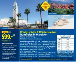 Lidl Reisen Königsstädte & Wüstenzauber Rundreise in Marokko Angebot