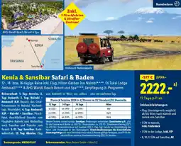 Lidl Reisen Kenia & Sansibar Safari & Baden Angebot