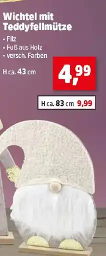 Thomas Philipps Wichtel mit Teddyfellmütze Angebot