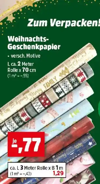 Thomas Philipps Weihnachts- Geschenkpapier Angebot