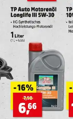 Thomas Philipps TP Auto Motorenöl Longlife III 5W-30 Angebot