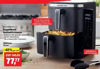 GOURMETMAXX Doppelkorb- Heißluftfritteuse