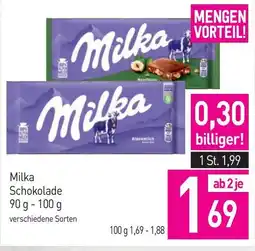 Sutterlüty Milka Schokolade 90 g -100 g Angebot