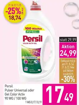 Sutterlüty Persil Pulver Universal oder Gel Color Activ Angebot