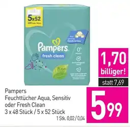 Sutterlüty Pampers Feuchttücher Aqua, Sensitiv oder Fresh Clean Angebot