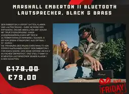 Media Markt Marshall emberton ii bluetooth lautsprecher, black & brass Angebot