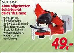 Zgonc Art.nr. 93331 akku-sägeketten- schärfgerät ge-cs 18 li solo Angebot