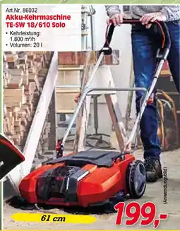 Zgonc Akku-Kehrmaschine TE-SW 18/610 Solo Angebot