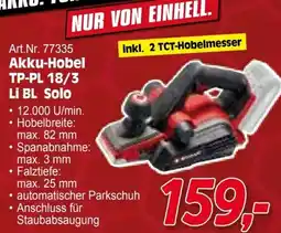Zgonc Art.Nr. 77335 Akku-Hobel TP-PL 18/3 Li BL Solo Angebot