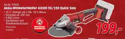 Zgonc Akku-Winkelschleifer AXXIO 36/230 Quick Solo Angebot