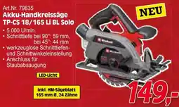 Zgonc Akku-Handkreissäge TP-CS 18/165 Li BL Solo Angebot