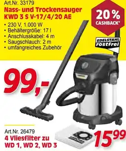 Zgonc Nass- und Trockensauger KWD 3 S V-17/4/20 AE Angebot