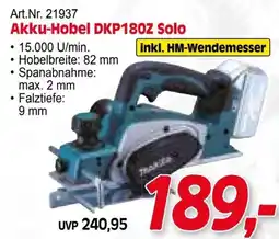 Zgonc Art.Nr. 21937 Akku-Hobel DKP180Z Solo Angebot