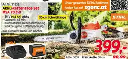 Zgonc Art.Nr. 31539 Akku-Kettensäge Set MSA 70 C-B Angebot