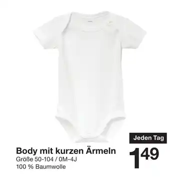 Body mit kurzen Ärmeln