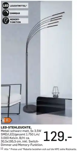 Möbel Ludwig LED-STEHLEUCHTE Angebot