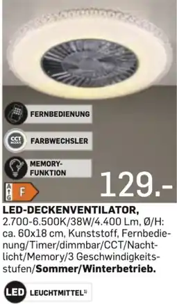 Möbel Ludwig LED-DECKENVENTILATOR Angebot