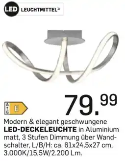 Möbel Ludwig Modern & elegant geschwungene LED-DECKELEUCHTE Angebot