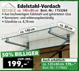 Norma Edelstahl-Vordach Angebot