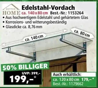 Norma Edelstahl-Vordach Angebot