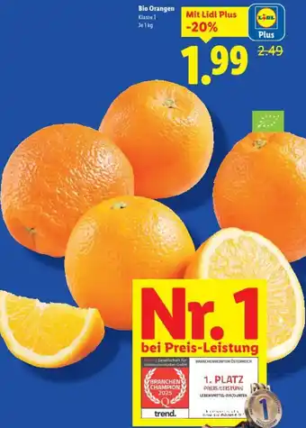 Lidl Bio Orangen Angebot