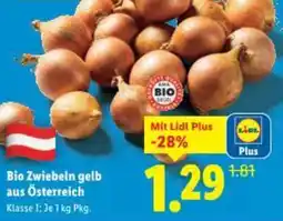 Lidl Bio Zwiebeln gelb aus Österreich Angebot