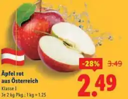 Lidl Äpfel rot aus Österreich Angebot