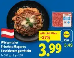 Lidl Wiesentaler Frisches Mageres Faschiertes gemischt Angebot