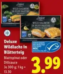 Lidl Deluxe Wildlachs in Blätterteig Angebot