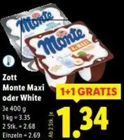 Lidl Zott Monte Maxi oder White Angebot