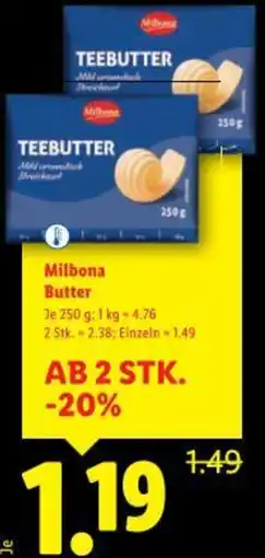 Lidl Milbona Butter Angebot